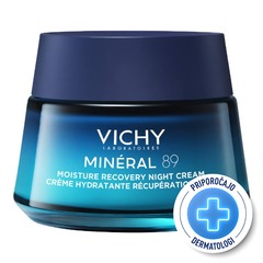 Vichy Mineral 89, nočna krema za povrnitev vlage (50 ml) 